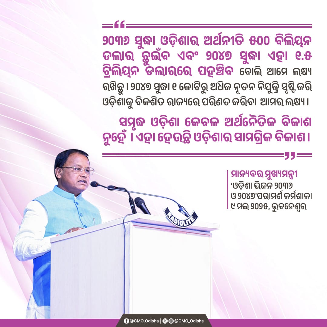 CMO Odisha (@cmo_odisha) on Twitter photo "рнирнжрнйрнм рм╕рнБрмжрнНрмзрм╛ рмУрмбрм╝рм┐рм╢рм╛рм░ рмЕрм░рнНрмермирнАрмдрм┐ рнлрнжрнж рммрм┐рм▓рм┐рнЯрми рмбрм▓рм╛рм░ рмЫрнБрмЗрмБрмм рмПрммрмВ рнирнжрнкрнн рм╕рнБрмжрнНрмзрм╛ рмПрм╣рм╛ рнз.рнл рмЯрнНрм░рм┐рм▓рм┐рнЯрми рмбрм▓рм╛рм░рм░рнЗ рмкрм╣рмЮрнНрмЪрм┐рмм рммрнЛрм▓рм┐ рмЖрморнЗ рм▓рмХрнНрм╖рнНрнЯ рм░рмЦрм┐рмЫрнБред рнирнжрнкрнн рм╕рнБрмжрнНрмзрм╛ рнз рмХрнЛрмЯрм┐рм░рнБ рмЕрмзрм┐рмХ рмирнВрмдрми рмирм┐рмпрнБрмХрнНрмдрм┐ рм╕рнГрм╖рнНрмЯрм┐ рмХрм░рм┐ рмУрмбрм╝рм┐рм╢рм╛рмХрнБ рммрм┐рмХрм╢рм┐рмд рм░рм╛рмЬрнНрнЯрм░рнЗ рмкрм░рм┐рмгрмд рмХрм░рм┐рммрм╛ рмЖрморм░ рм▓рмХрнНрм╖рнНрнЯ ред рм╕рморнГрмжрнНрмз рмУрмбрм╝рм┐рм╢рм╛ рмХрнЗрммрм│ рмЕрм░рнНрмермирнИрмдрм┐рмХ рммрм┐рмХрм╛рм╢ рмирнБрм╣рнЗрмБ ред рмПрм╣рм╛ рм╣рнЗрмЙрмЫрм┐ "рнирнжрнйрнм рм╕рнБрмжрнНрмзрм╛ рмУрмбрм╝рм┐рм╢рм╛рм░ рмЕрм░рнНрмермирнАрмдрм┐ рнлрнжрнж рммрм┐рм▓рм┐рнЯрми рмбрм▓рм╛рм░ рмЫрнБрмЗрмБрмм рмПрммрмВ рнирнжрнкрнн рм╕рнБрмжрнНрмзрм╛ рмПрм╣рм╛ рнз.рнл рмЯрнНрм░рм┐рм▓рм┐рнЯрми рмбрм▓рм╛рм░рм░рнЗ рмкрм╣рмЮрнНрмЪрм┐рмм рммрнЛрм▓рм┐ рмЖрморнЗ рм▓рмХрнНрм╖рнНрнЯ рм░рмЦрм┐рмЫрнБред рнирнжрнкрнн рм╕рнБрмжрнНрмзрм╛ рнз рмХрнЛрмЯрм┐рм░рнБ рмЕрмзрм┐рмХ рмирнВрмдрми рмирм┐рмпрнБрмХрнНрмдрм┐ рм╕рнГрм╖рнНрмЯрм┐ рмХрм░рм┐ рмУрмбрм╝рм┐рм╢рм╛рмХрнБ рммрм┐рмХрм╢рм┐рмд рм░рм╛рмЬрнНрнЯрм░рнЗ рмкрм░рм┐рмгрмд рмХрм░рм┐рммрм╛ рмЖрморм░ рм▓рмХрнНрм╖рнНрнЯ ред рм╕рморнГрмжрнНрмз рмУрмбрм╝рм┐рм╢рм╛ рмХрнЗрммрм│ рмЕрм░рнНрмермирнИрмдрм┐рмХ рммрм┐рмХрм╛рм╢ рмирнБрм╣рнЗрмБ ред рмПрм╣рм╛ рм╣рнЗрмЙрмЫрм┐