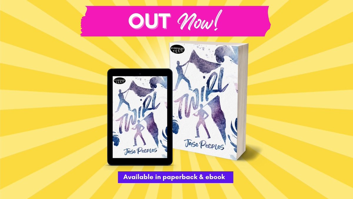 It’s here! TWIRL is out now in paperback &amp; ebook!
If you love #Heartstopper and Bring It On, this YA romance—with a color guard twist—is for you.
So proud of this 📕 &amp; 🙏 to <a href="/WGItweets/">WGI Sport of the Arts</a> for years of inspiration.
🎖️ Order: bit.ly/3Z8n1Fi
#YAbooks #LGBTQReads #ColorGuard