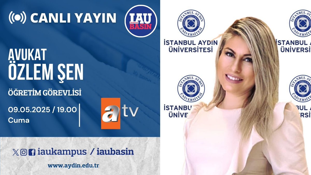 İstanbul Aydın Üni. Kurumsal İletişim Direktörlüğü (@iaubasin) on Twitter photo 📺Öğretim görevlimiz Av. Özlem Şen, internetten yapılan alışverişlerde cayma ve iade hakkıyla ilgili açıklamalarda bulunacak.
İzlemek için 👉 atv.com.tr/canli-yayin
<a href="/IAUKampus/">İstanbul Aydın Üniversitesi</a>
<a href="/drmaydin/">Prof. Dr. Mustafa AYDIN</a>
<a href="/AvOzlemSen/">Av. Öğr. Gör. Özlem ŞEN</a>
<a href="/atvcomtr/">atv</a> 📺Öğretim görevlimiz Av. Özlem Şen, internetten yapılan alışverişlerde cayma ve iade hakkıyla ilgili açıklamalarda bulunacak.
İzlemek için 👉 atv.com.tr/canli-yayin
<a href="/IAUKampus/">İstanbul Aydın Üniversitesi</a>
<a href="/drmaydin/">Prof. Dr. Mustafa AYDIN</a>
<a href="/AvOzlemSen/">Av. Öğr. Gör. Özlem ŞEN</a>
<a href="/atvcomtr/">atv</a>