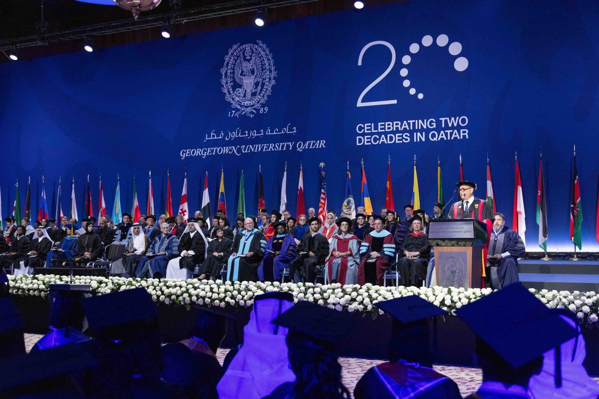 Georgetown University in Qatar (@guqatar) on Twitter photo Congrats to our graduates in Bachelors of Science in Foreign Service and Executive Master's in Diplomacy & International Affairs! <a href="/MBA_AlThani_/">محمد بن عبدالرحمن</a> <a href="/ABAAl_Thani/">Abdulla bin Ali Al Thani</a> <a href="/Georgetown/">Georgetown University</a> <a href="/georgetownsfs/">Georgetown SFS</a>
· Congrats to our graduates in Bachelors of Science in Foreign Service and Executive Master's in Diplomacy & International Affairs! <a href="/MBA_AlThani_/">محمد بن عبدالرحمن</a> <a href="/ABAAl_Thani/">Abdulla bin Ali Al Thani</a> <a href="/Georgetown/">Georgetown University</a> <a href="/georgetownsfs/">Georgetown SFS</a>
·