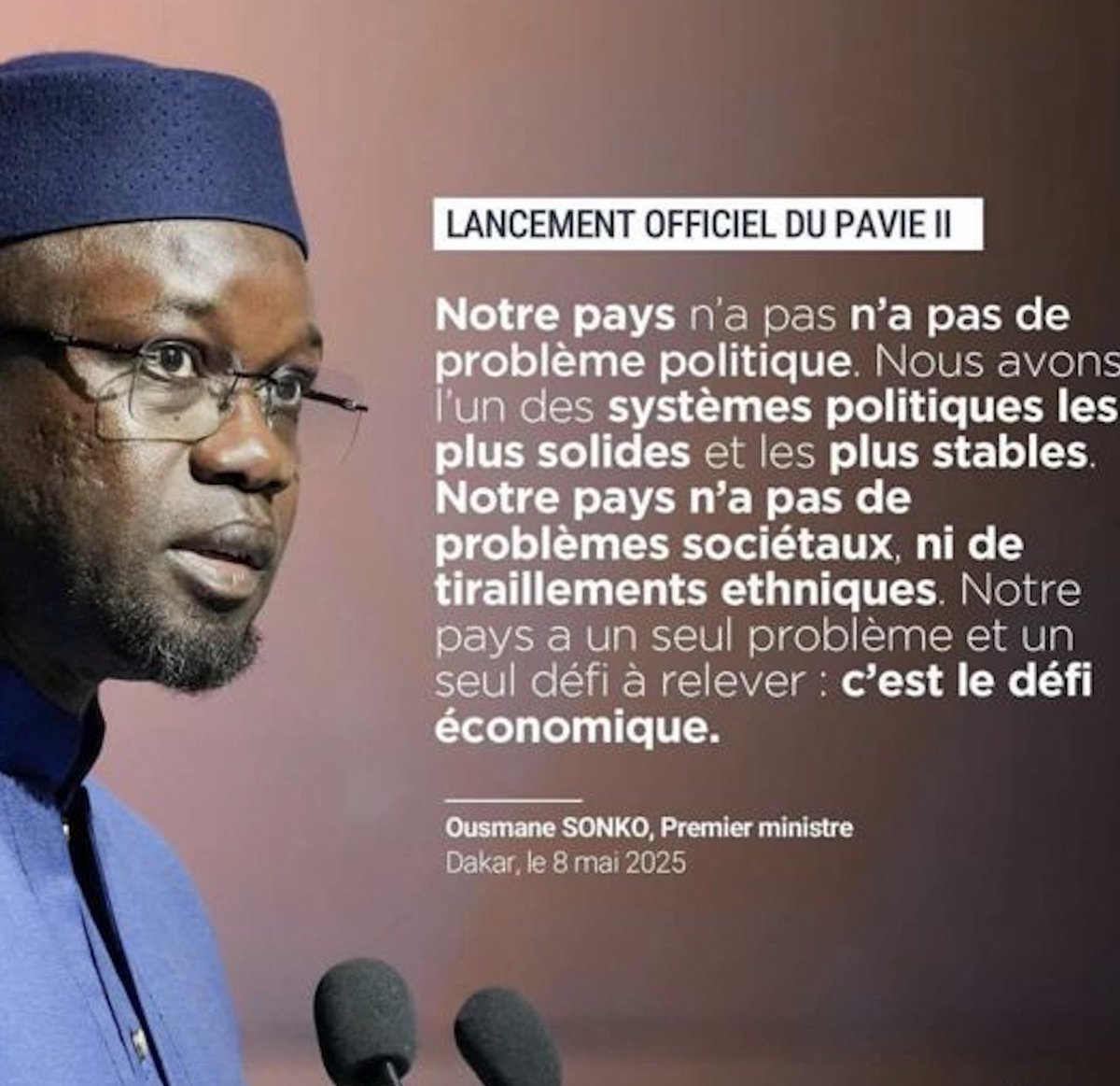 TasOfficiel's tweet photo. Le Président Diomaye veut dialoguer pour régler les problèmes politiques.
Le Premier ministre Sonko affirme qu’il n’y en a pas.

Il devient évident que, dans l'immédiat, le seul dialogue nécessaire est celui qui doit se tenir entre les deux. https://t.co/2Ra1LXB2PO