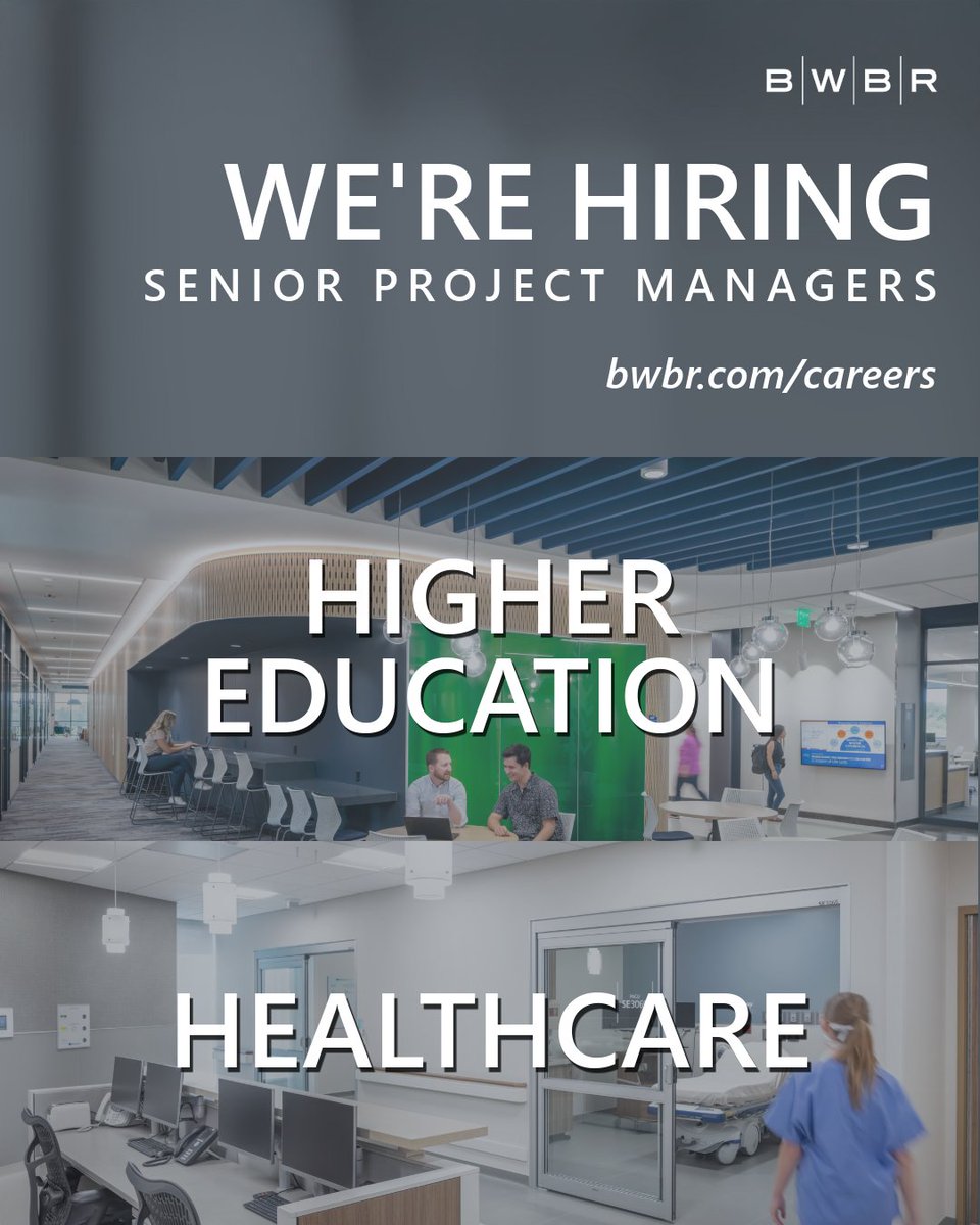 BWBR is looking for project managers with deep experience in the #highereducation and #healthcare markets! If you're looking for a flexible, equitable, and engaging work culture with projects for mission-driven clients, check out our website to learn more. loom.ly/sSqzsJo