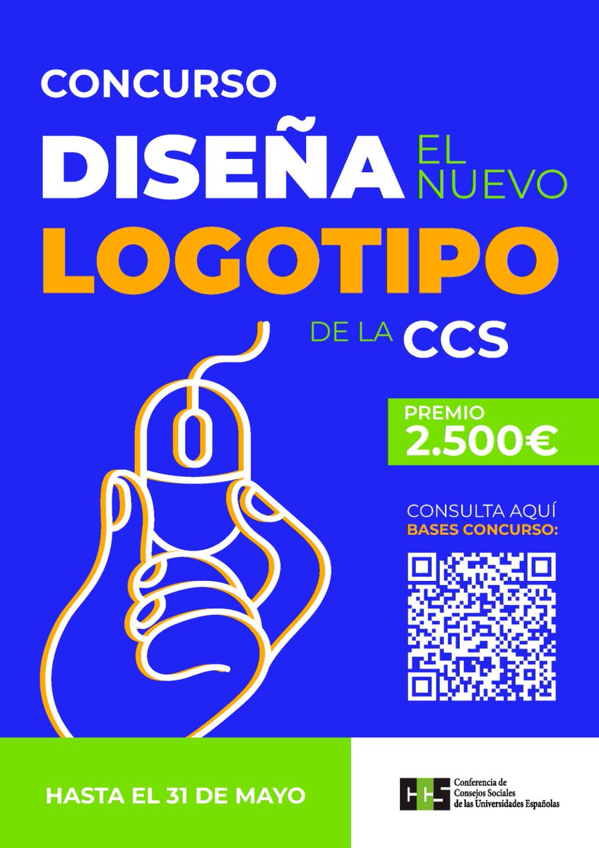 🏆¡Premio de 2.500€ para el estudiante que diseñe el mejor logotipo de la Conferencia de Consejos Sociales de las Universidades Españolas!🏆

📅 Plazo abierto hasta el 31 de mayo 

🌐 Más información y bases en: ccsu.es

<a href="/infouex/">UEx</a> <a href="/conferenciacs/">ConferenciaCS</a>