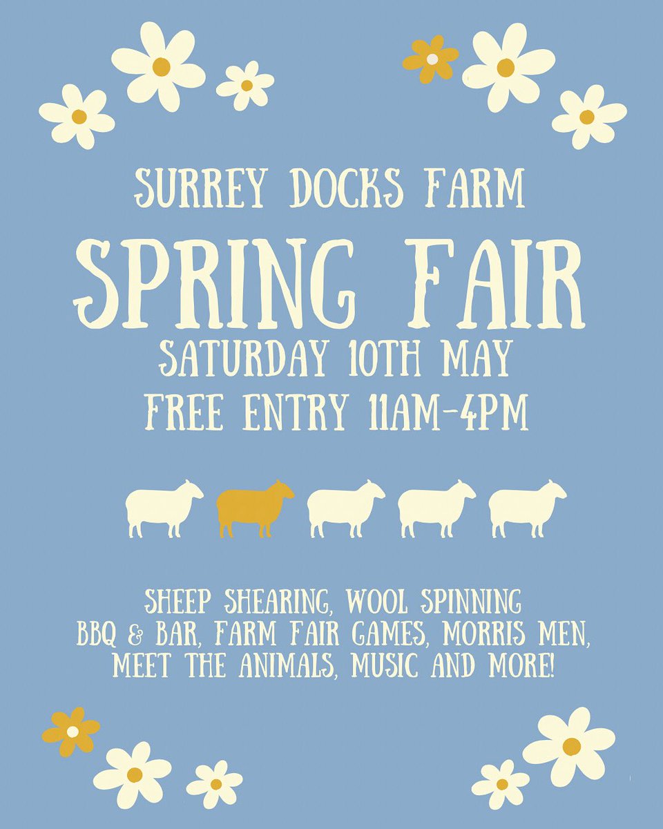 Farm Spring Fair, tomorrow, Saturday 10th May from 11am-4pm! Join us to watch sheep shearing, plus extra activities on offer including farm-themed fair games, animal handling, craft stalls, plant sales, BBQ and bar area in the field with live music and more!!