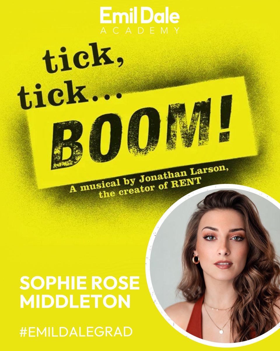 ✨ MORE GRAD NEWS! ✨

Huge congratulations to Emil Dale Graduate Sophie-Rose Middleton, who will be playing Susan in the International tour of TICK, TICK BOOM!
We were already proud of you ⭐️

#dramaschool #emildaleacademy #emildale #ticktickboom