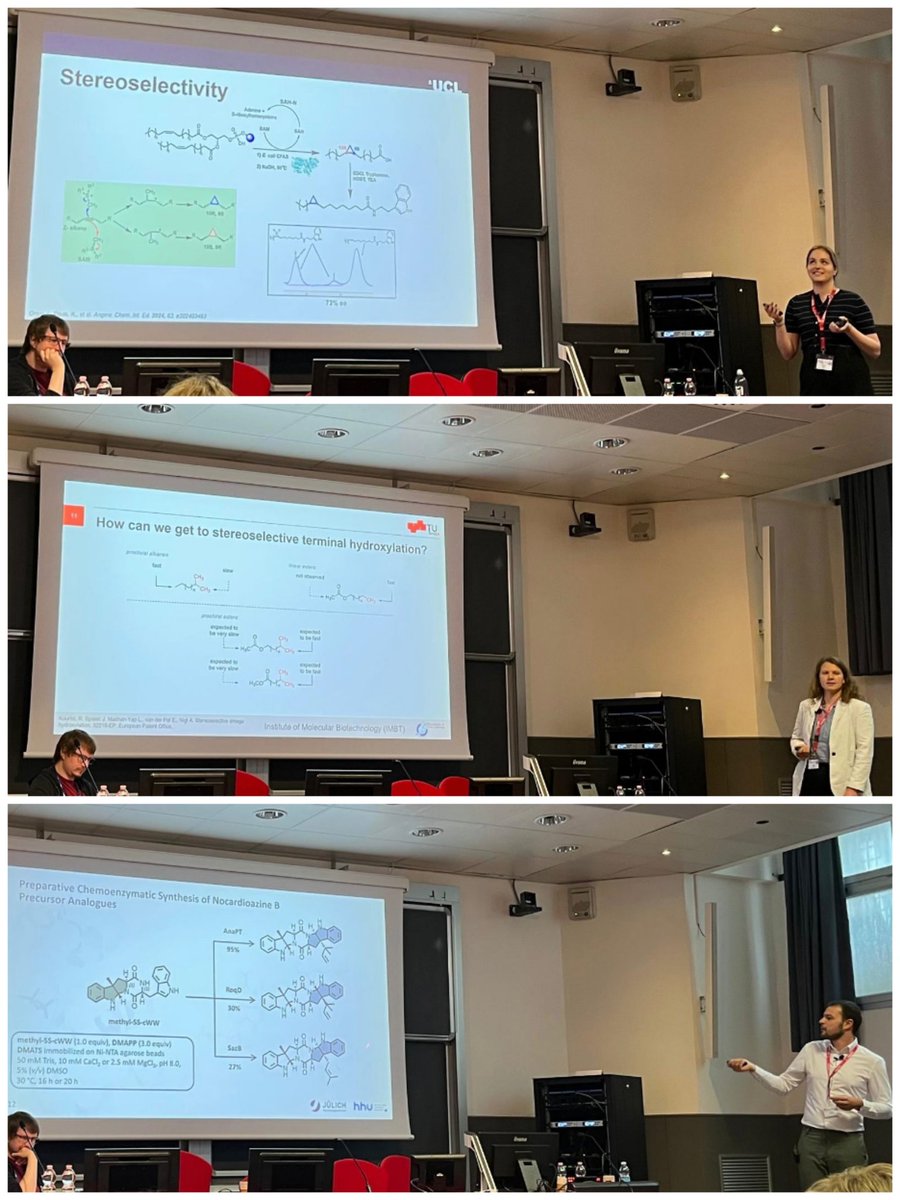 Martina_L_Contente (@ml_contente) on Twitter photo Let's move to Kristina Pisak (UCL), Jelena Spasic (Graz University) and Simon Przetak (University of Dusseldorf) with presentations on biocatalytic cyclopropanation, monooxygenases for aliphatic ester preparation and advanced alkylation via prenyltransferases. <a href="/NextGenBiocat/">NextGenBiocat</a> Let's move to Kristina Pisak (UCL), Jelena Spasic (Graz University) and Simon Przetak (University of Dusseldorf) with presentations on biocatalytic cyclopropanation, monooxygenases for aliphatic ester preparation and advanced alkylation via prenyltransferases. <a href="/NextGenBiocat/">NextGenBiocat</a>