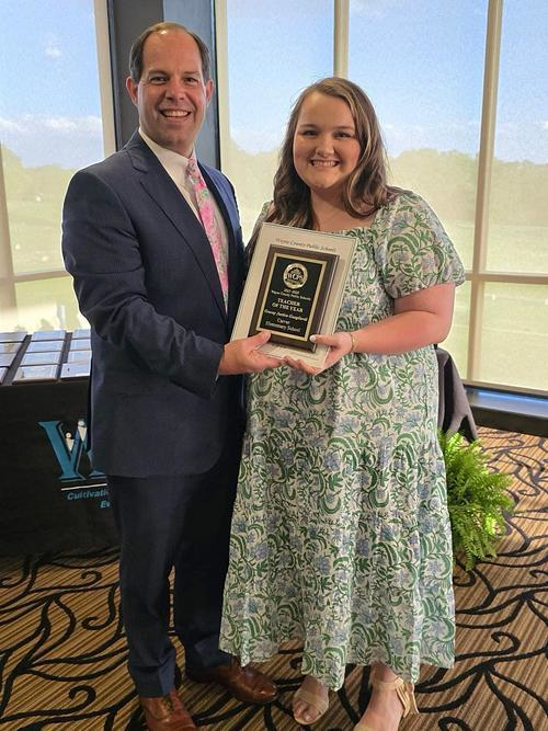 🎉 Huge shoutout to Mrs. Guagliardi for representing Carver at the *Teacher of the Year* banquet! 🏆 We’re so lucky to have you on our 3rd grade team! 💛 #ProudMoment #CarverStrong #TeacherOfTheYear