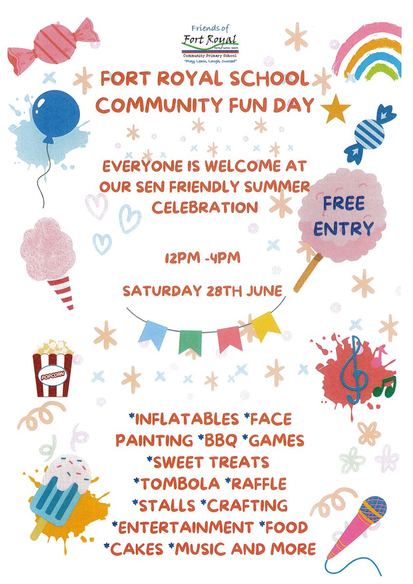 We are excited to be having a summer fete on Saturday 28th June, it would be great to see lots of people there to support 🎊