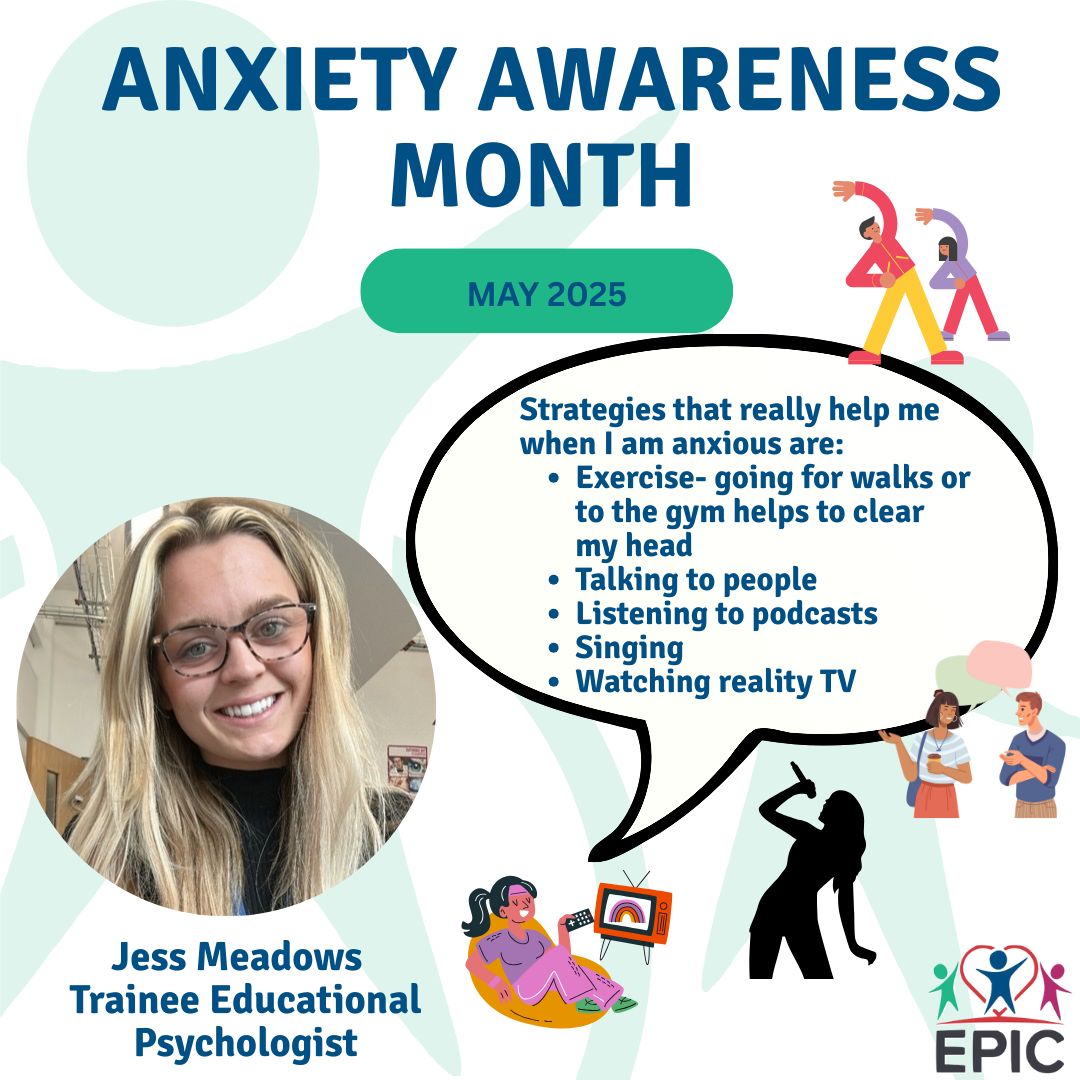 Feeling anxious? Here are Jess' go-to techniques. These simple acts help calm Jess' mind and reset her focus. #AnxietyTips #MentalHealthMatters #AnxietyAwarenessMonth