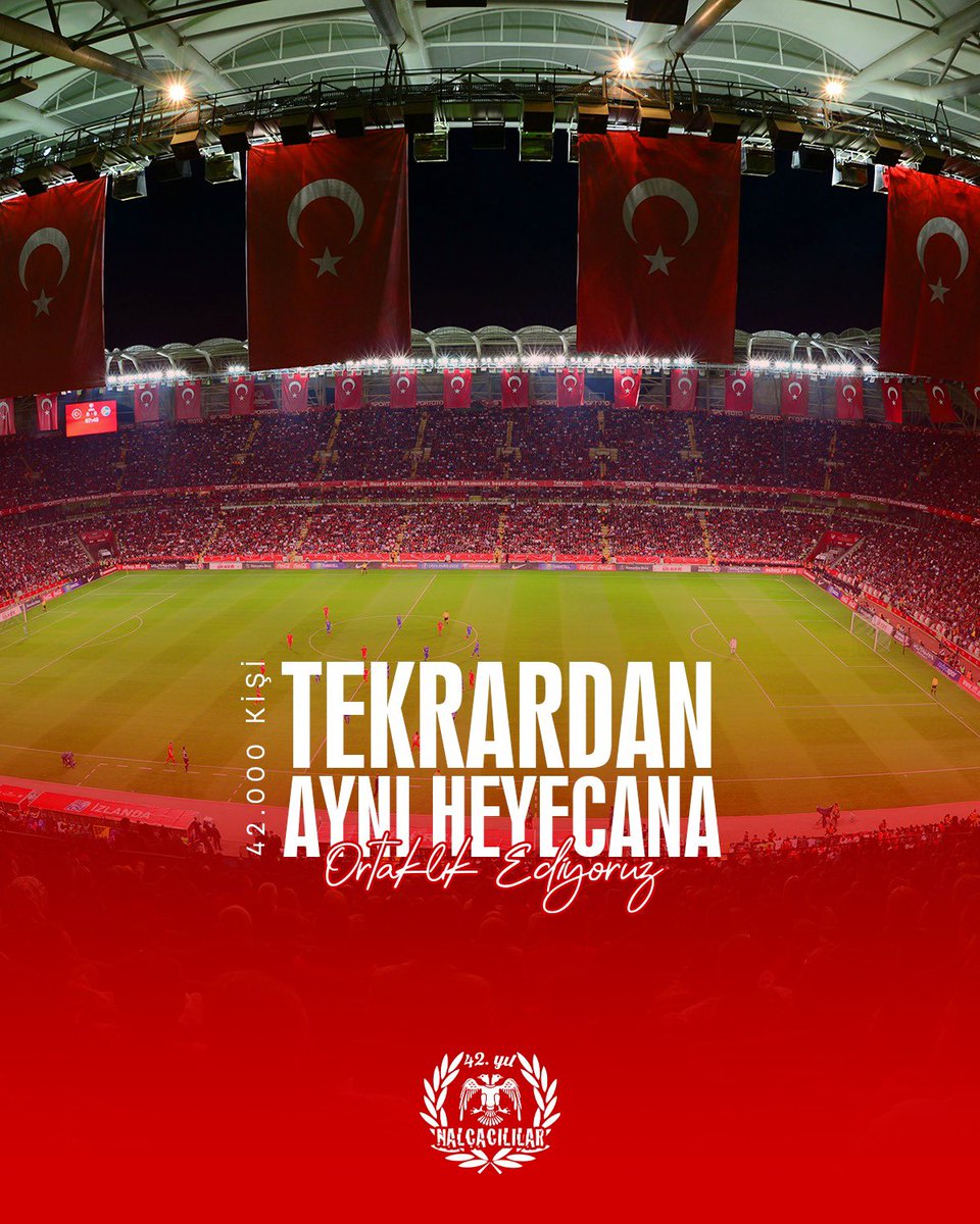 7 Eylül’de o stadyum yine dolacak, sesimiz yine göğü delecek.
Bu tribün tarih yazdı, yine yazar.
Milli Takım sahada, biz omuz omuzayız!

#BizimÇocuklar #Nalçacılılar