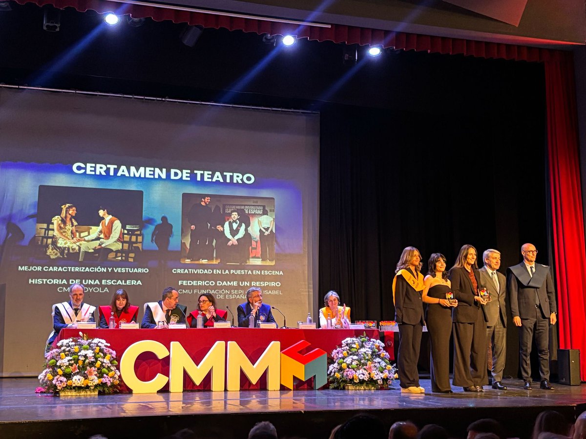 CMU Isabel de España (@cmu_isabel) on Twitter photo Ayer, en el Acto de Clausura de la <a href="/ccmmMadrid/">Asociación de Colegios Mayores de Madrid</a>, nuestro Mayor fue reconocido por la participación destacada de los colegiales en el Torneo Deportivo y el Certamen de Teatro Universitario.
¡Enhorabuena a todos!
#somosccmm #UnMayorEsMas Ayer, en el Acto de Clausura de la <a href="/ccmmMadrid/">Asociación de Colegios Mayores de Madrid</a>, nuestro Mayor fue reconocido por la participación destacada de los colegiales en el Torneo Deportivo y el Certamen de Teatro Universitario.
¡Enhorabuena a todos!
#somosccmm #UnMayorEsMas