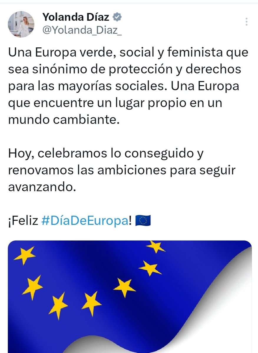 cserrano_hermo's tweet photo. En lo fundamental @Yolanda_Diaz_ e @ionebelarra no se diferencian tanto. Ambas celebran el "Día de Europa" porque celebrar el #ElDiaDeLaVictoria les causa el mismo miedo.

En la socialdemocracia no existe alternativa para la clase trabajadora ni en España, ni en Europa. https://t.co/l3Xl7R1PXS
