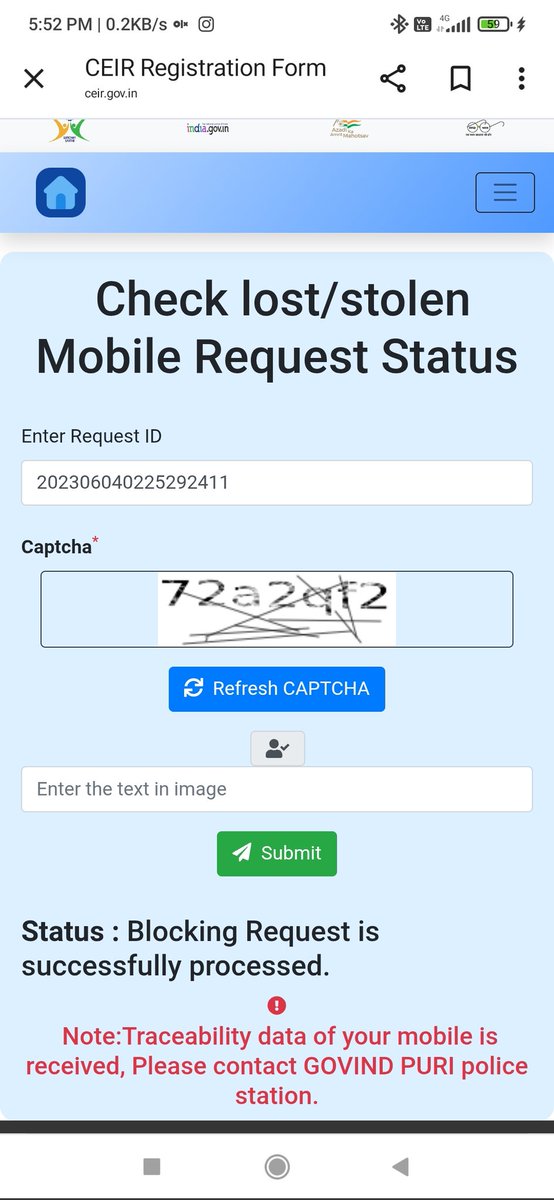 ERAZONE6's tweet photo. @DelhiPolice It's been 2 year and I reported my lost phone fir and reported it to CEIR as well for blocking it and  traceability data has been shared to my nearest police station which is Govindpuri Police Station,but whenever I ask them they avoid me and don't reply properly https://t.co/7FLhBerNWo