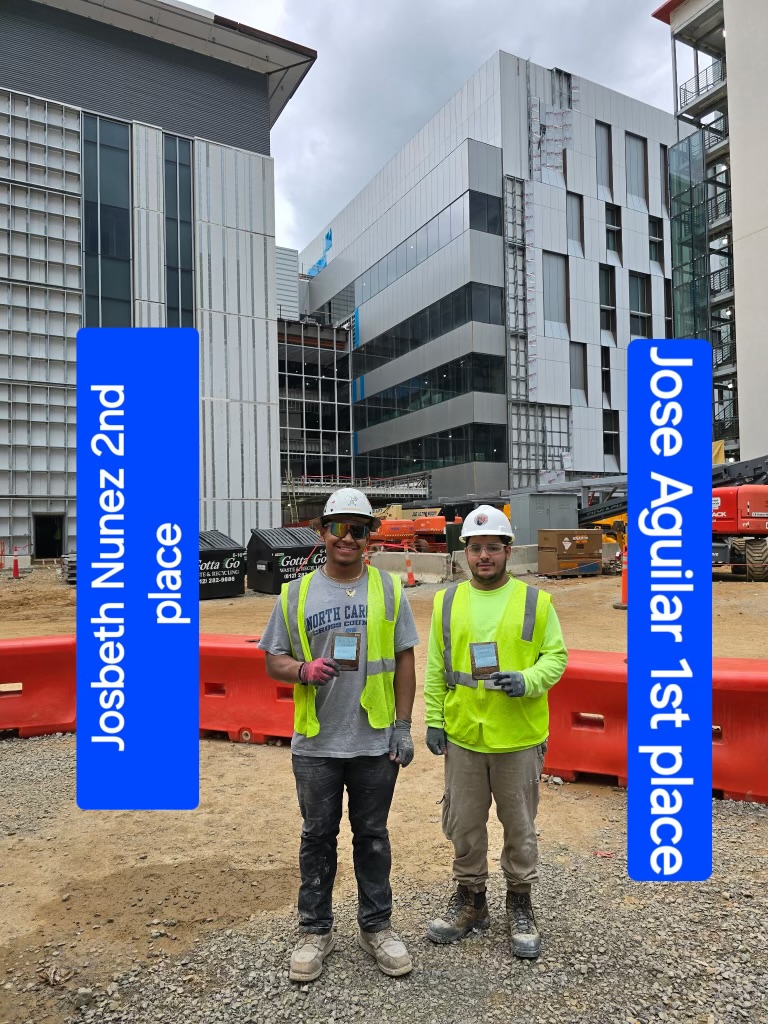 Two of our interior craft professionals were recognized for their proper PPE use during Walsh-Turner's #ConstructionSafetyWeek event at the #Louisville VA Medical Center Replacement Hospital project.

We’re proud to see our team leading by example and reinforcing a safety culture