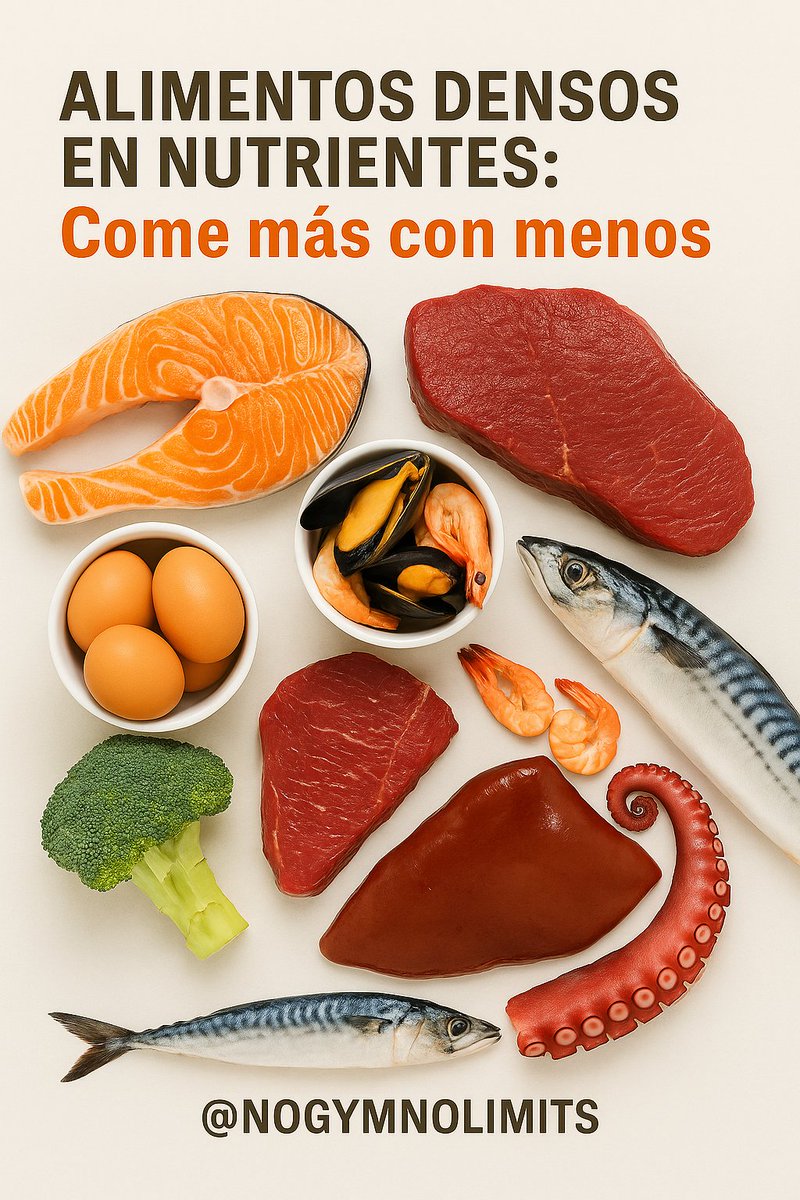 Se habla mucho de "alimentos densos en nutrientes"...
pero ¿qué significa realmente?

Aquí tienes un hilo claro y sin tonterías sobre:

– Qué son.
– Por qué importan.
– Cuáles deberías priorizar 🔥👇🏼