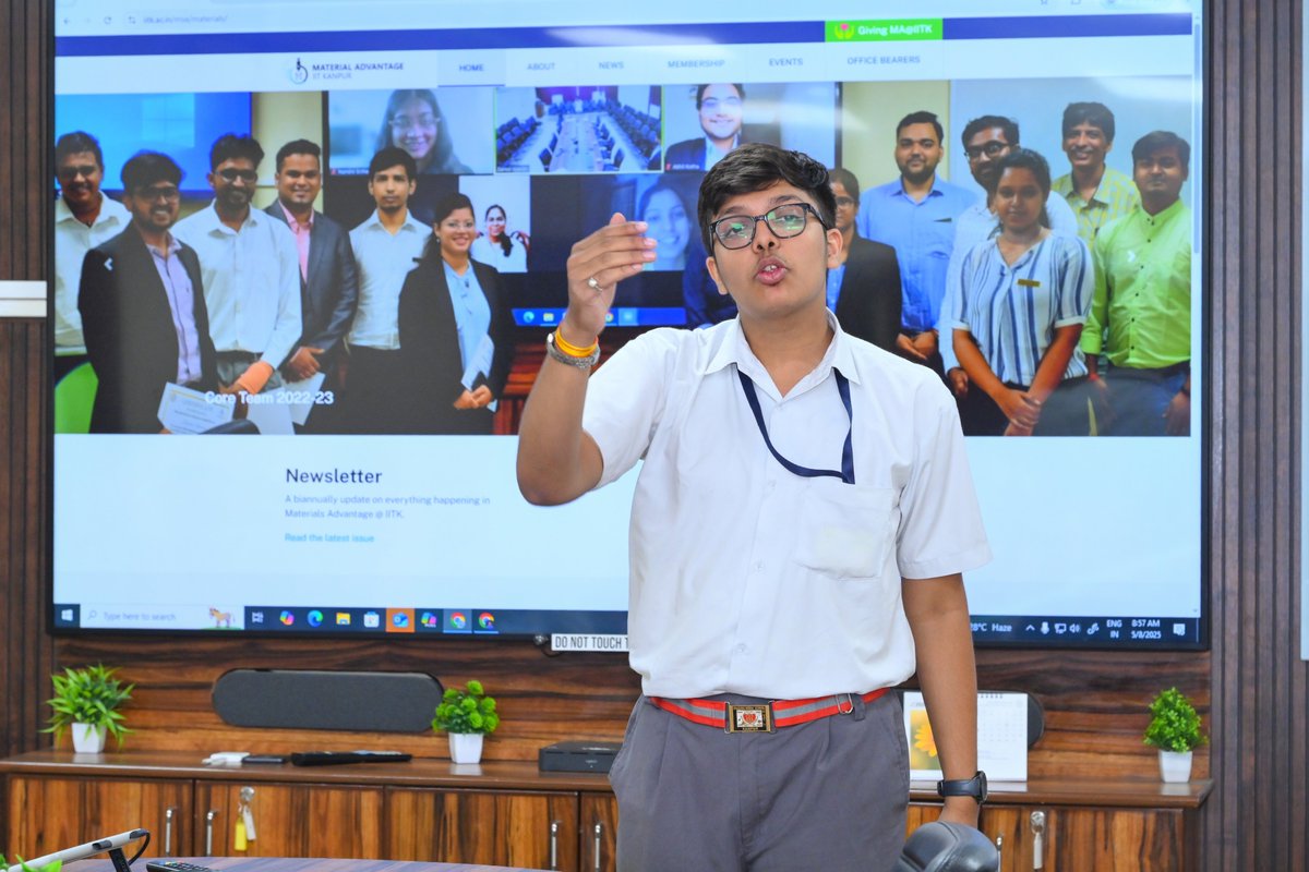 #IITKanpur is hosting a four-day “Materials Camp 2025” for school students in Kanpur. The camp is being organized by Material Advantage@IIT Kanpur, a student technical chapter under the Department of Materials Science and Engineering, in collaboration with the Advanced Centre for