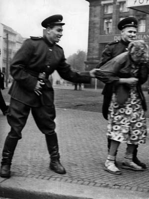 What Russians were really doing during WW2, while the US extended the Lend-Lease that saved the  Moscow from Nazi occupation:

Soviet war correspondent Natalya Gesse observed in 1945: “The Russian soldiers were raping every German female from eight to eighty. It was an army of