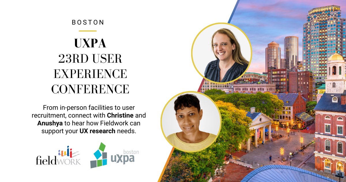 Need better participants for better UX? Christine and Anushya are your people. 👏 Visit the Fieldwork booth at #UXPABOS25!