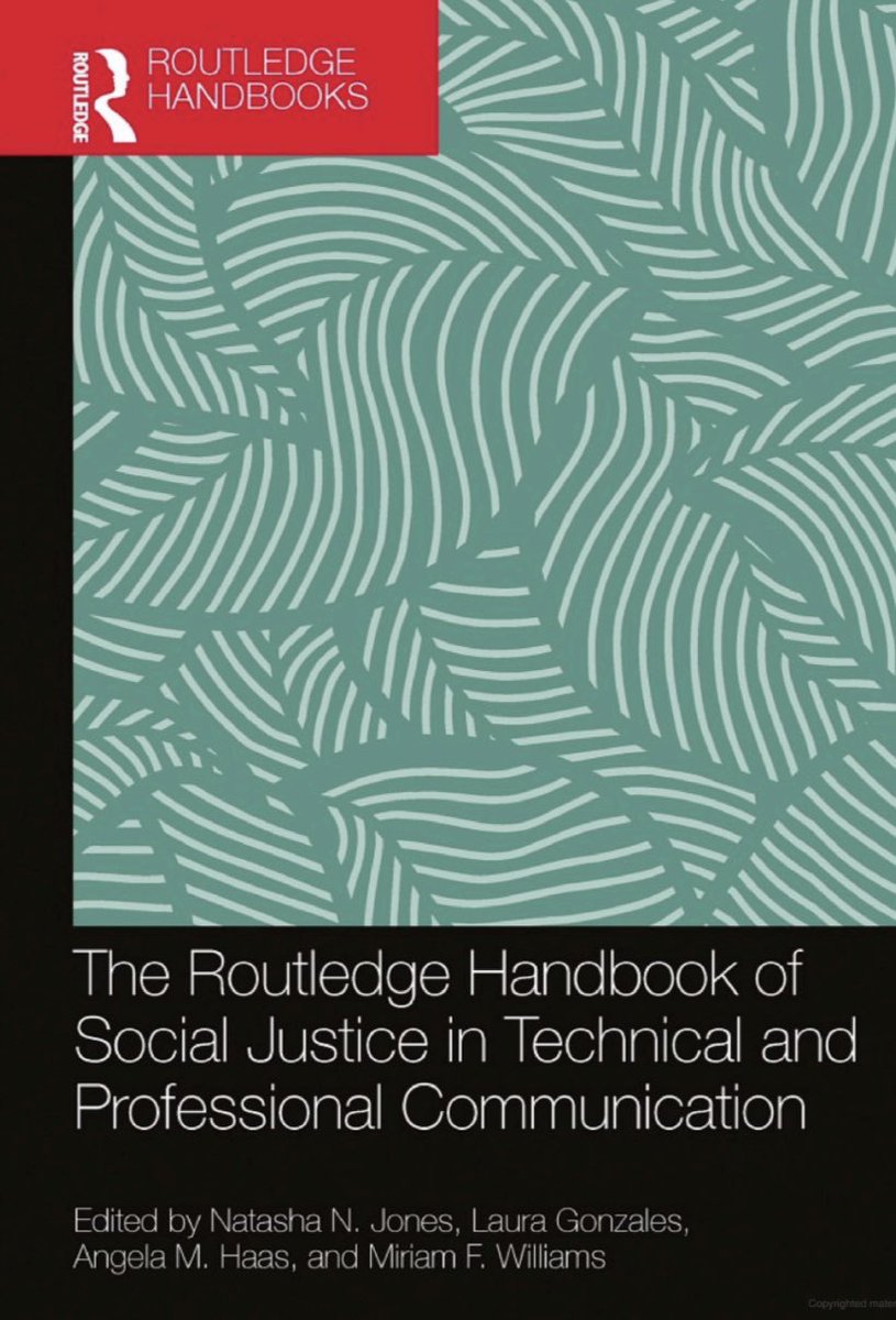 Grateful to be included in this collection alongside so many brilliant scholars—what a great end to the semester! ☺️ #teamrhetoric #tpc #techcomm
