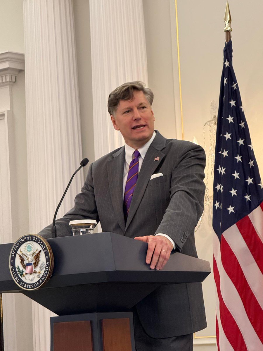 RobieKakonge_'s tweet image. Honored to attend yesterday’s State of Administration event at the @StateDept. @DeputySecState Landau, on behalf of @POTUS & @MarcoRubio, urged a shift from traditional diplomacy to results, driven engagement, expanding economic ties & engaging Africa through trade, from aid.…