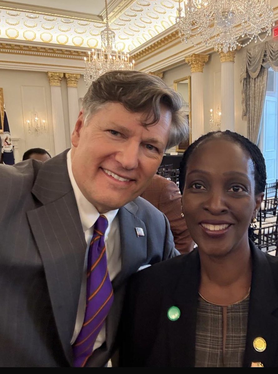 RobieKakonge_'s tweet image. Honored to attend yesterday’s State of Administration event at the @StateDept. @DeputySecState Landau, on behalf of @POTUS & @MarcoRubio, urged a shift from traditional diplomacy to results, driven engagement, expanding economic ties & engaging Africa through trade, from aid.…