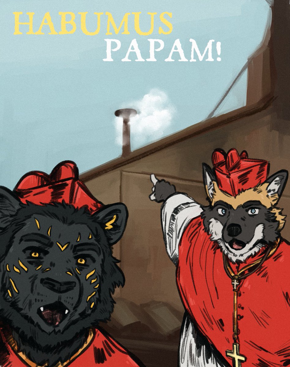 FwdKur's tweet image. Habumus Papam!✝️ Amazing ych i got from @Infurnationale