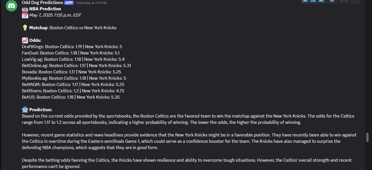 🐶 ODDDOG UPDATES 🐶 

➡️ #X Blue Check ✅
➡️ Discord 90% ✅
➡️ ODDS Bot 80% ✅

Our bot is learning and showing progression increased to 78% accuracy 💰

Coming soon to <a href="/snekdotfun/">snek.fun</a> 

#cardano #CardanoCommunity #ada #sportsbetting #bet #oddsbot