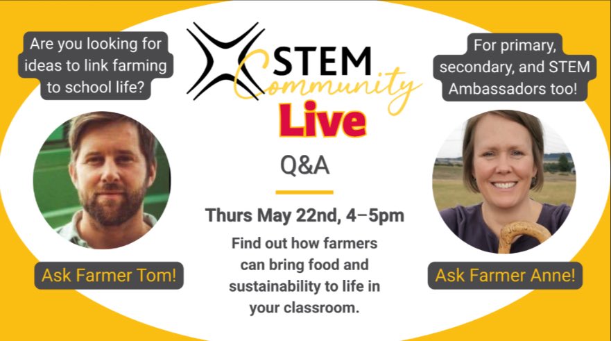 Kate Sutton MEd CSciTeach (@katesutton70) on Twitter photo Extremely happy to welcome Farmer Tom and Farmer Anne to <a href="/STEMLearningUK/">STEM Learning</a> Community Q&A on 22nd May. I know that this will be one NOT to miss! Hope you can join us for informative chat, questions and answers- details to follow! #FarmerTime #PrimaryScienceSTEM #STEMCommunityLiveQ&A Extremely happy to welcome Farmer Tom and Farmer Anne to <a href="/STEMLearningUK/">STEM Learning</a> Community Q&A on 22nd May. I know that this will be one NOT to miss! Hope you can join us for informative chat, questions and answers- details to follow! #FarmerTime #PrimaryScienceSTEM #STEMCommunityLiveQ&A