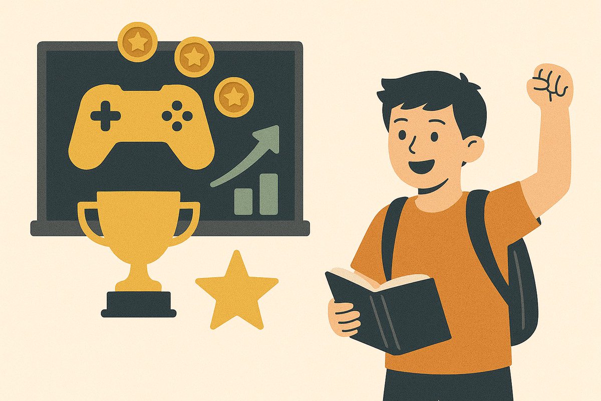 gamification_ed's tweet image. 「学びが“自分ごと”になる授業、つくってみませんか？」🧑‍🏫

ゲーミフィケーション×教育は、生徒が“やらされる学び”から“自ら取り組む学び”に変えるヒント
　成長が見える⤴️
　目標がある✨
　楽しさがある🎵
「面白いから学ぶ」仕掛けを！

#ゲーミフィケーション #教育改革 #主体的な学び