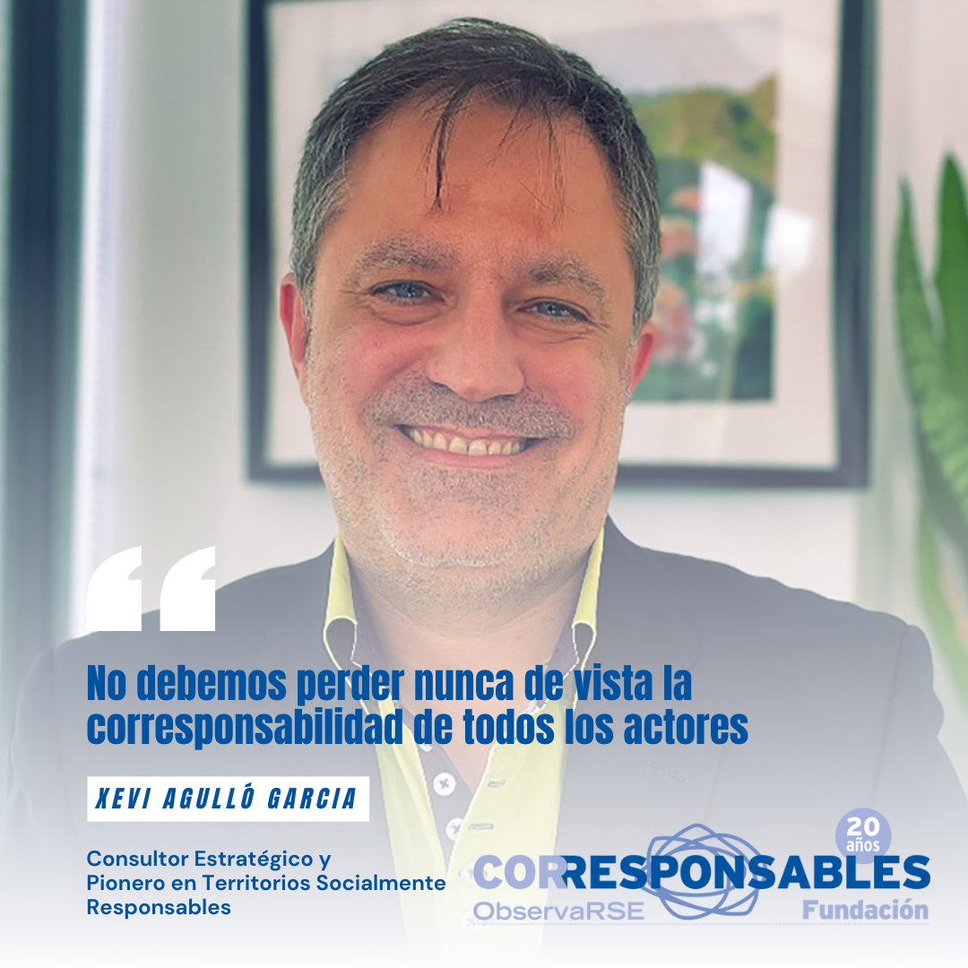 🗣️ “No existen empresas responsables, existen las que lo intentan cada día sin llegar del todo”

<a href="/XeviAgullo/">Xevi Agulló i Garcia</a>, pionero en Territorios Socialmente Responsables, conversa en #Corresponsables sobre #ética, evolución y la #RSE como acto de coherencia

👉 corresponsables.com/20aniversarioc…