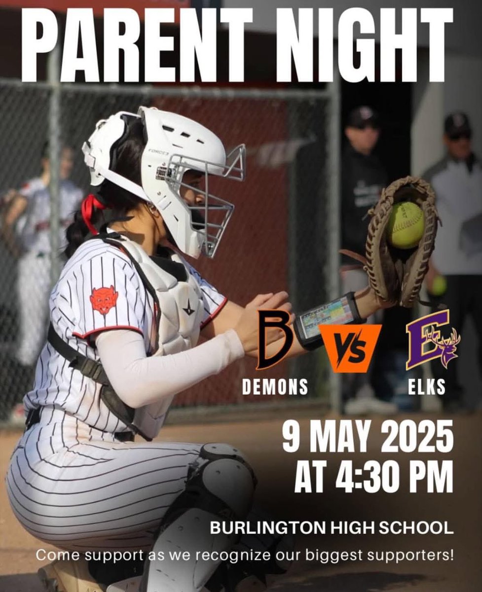 Parent’s Night! 

Come out for a great game tonight at 4:30. 

Go Demons! 😈🥎