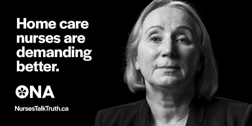 ontarionurses's tweet image. “We are making way less than nurses in hospitals or nursing homes. The government must recognize that they need to do something about pay equity &amp;amp; treat us with respect—not as second class nurses.”

Home care nurses are demanding better.
Show your support: ona.org/campaign/von-b…