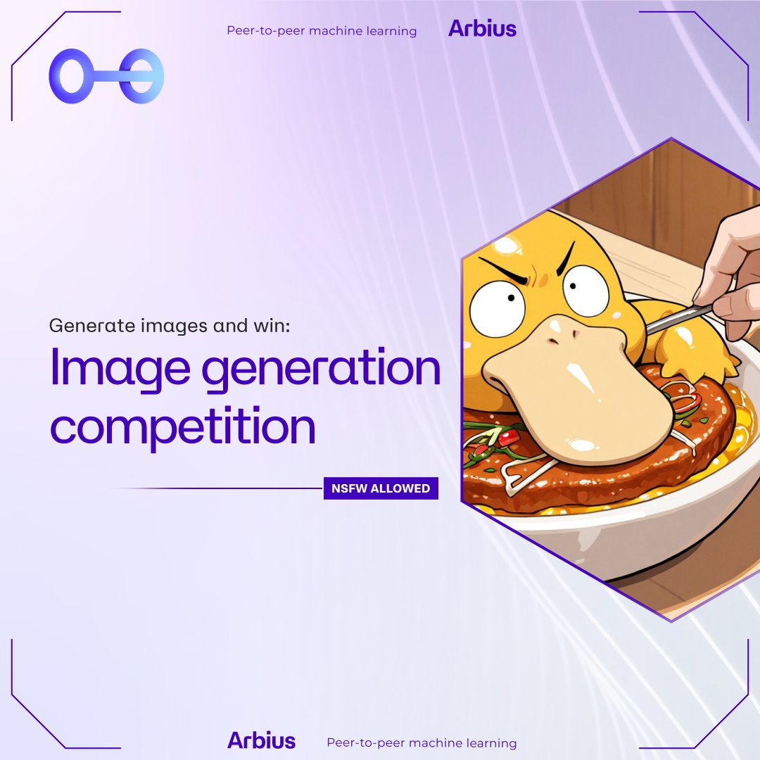 Use Arbius and Win AIUS 💫 💸

Post a funny image generated on Arbius Playground to enter the weekly competition to win a share of 20 AIUS per week. 

The top five contestants will be chosen by the community and compete for the following prize pool:

1st Place: 10 AIUS
2nd Place: