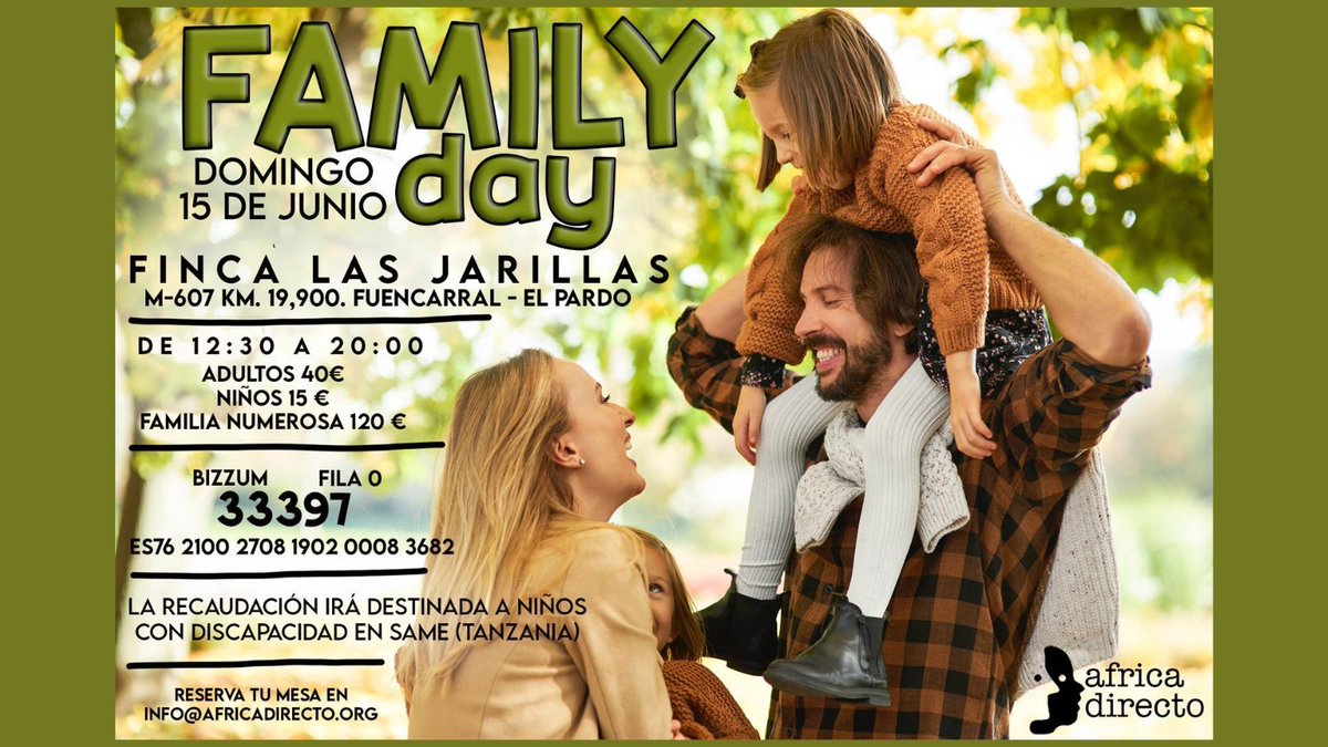 Ya puede reservar su entrada al Family Day que celebrará en junio <a href="/AfricaDirecto/">Africa Directo</a>, la fundación colaboradora de Azvalor en su proyecto solidario #Davalor
Un encuentro benéfico y familiar que reúne a personas que desean ayudar a mejorar la vida de aquellos más necesitados en África