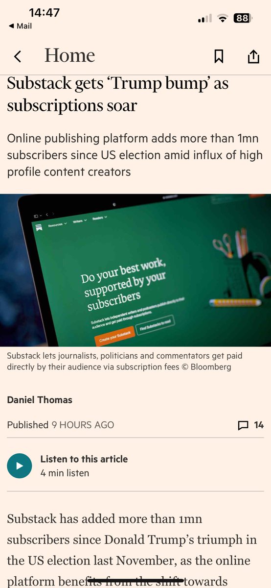 Para lo que son seguidores de mi Newsletter: que sepan que leen en la plataforma/app de moda😉