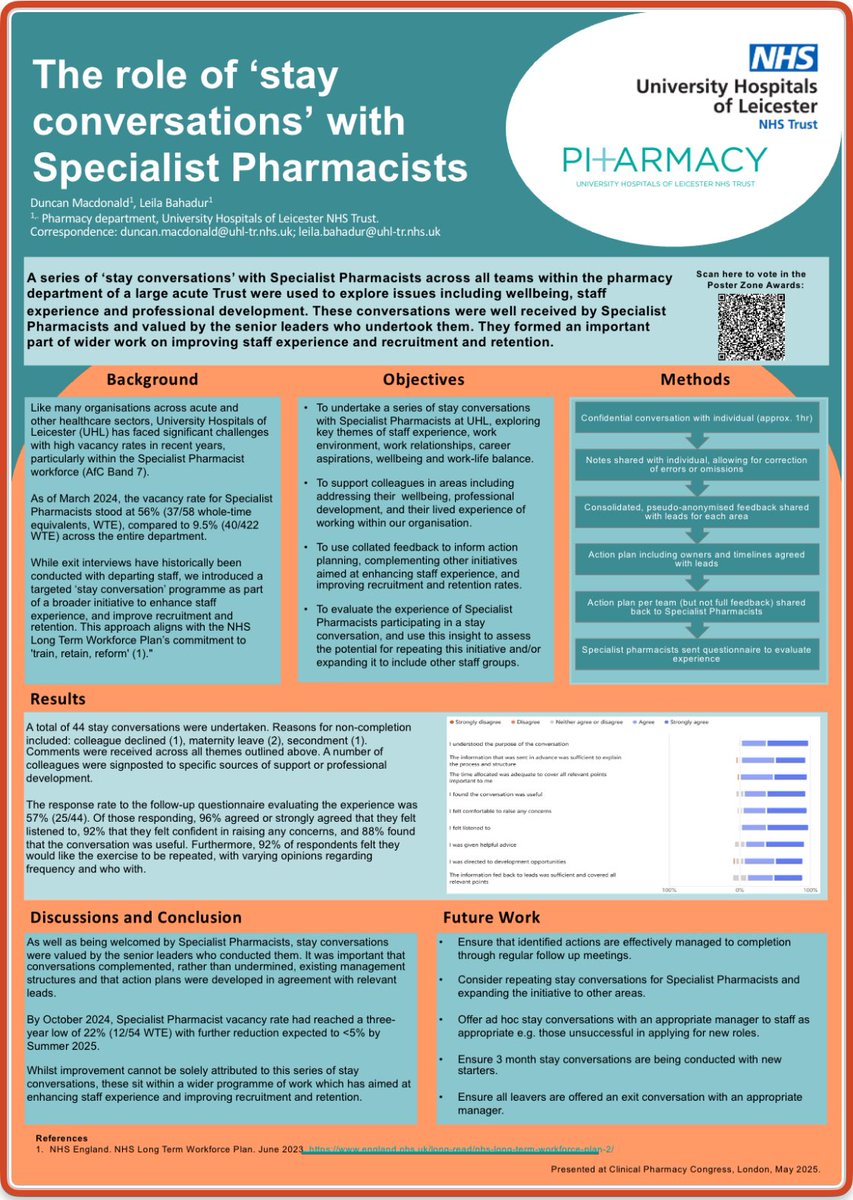Duncan Macdonald (@macdonaldduncan) on Twitter photo Lots of good conversations at #CPCongress this morning about our work on Stay Conversations with Specialist Pharmacists <a href="/UHLPharmacy/">UHLPharmacy</a>.
You can vote for our poster in the awards here: cpc.evessiocloud.com/CPC25Posterzon… Lots of good conversations at #CPCongress this morning about our work on Stay Conversations with Specialist Pharmacists <a href="/UHLPharmacy/">UHLPharmacy</a>.
You can vote for our poster in the awards here: cpc.evessiocloud.com/CPC25Posterzon…