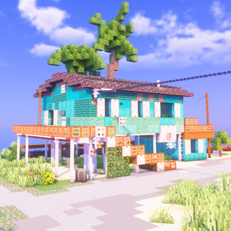 First House in the new Cloud City district, inspired by Jason's House from the GTA 6 Trailer 2

#minecraft #gta #gta6