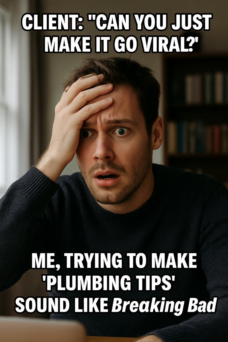 Client: “Just make it go viral.”
Me: crafting Shakespeare-level SEO for pipe leaks
#ContentWriter #MarketingLife #RelatableContent