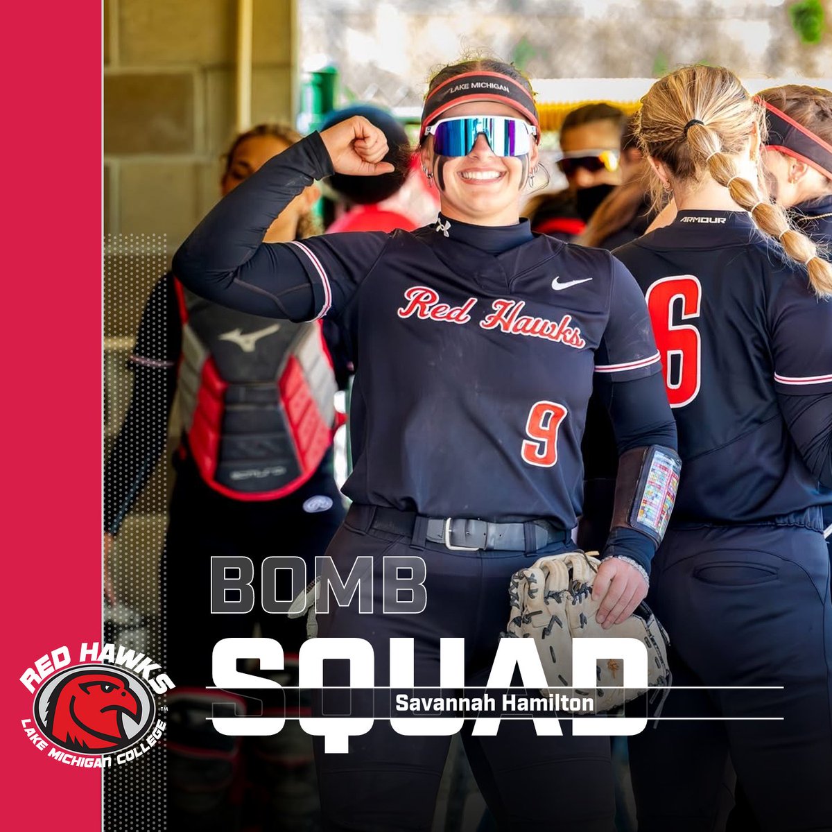 Home Run Hammy! A huge solo home run put the Red Hawks on top yesterday in game one against the Monarchs for a 10-9 win. 

#TalonTough #BombsAway
