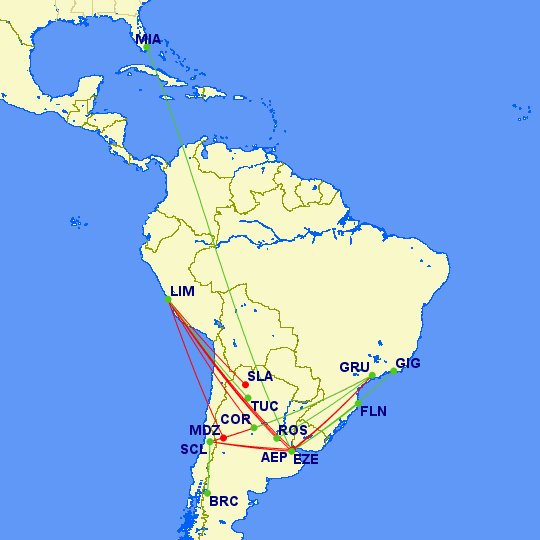 Así quedará el mapa de rutas de LATAM Airlines en Argentina hacia finales de 2025 e inicios de 2026 de acuerdo con lo anunciado hoy.

✈️ Vuelve el vuelo directo Buenos Aires – Miami, desde el 1° de diciembre, con aviones Boeing 787 y frecuencias diarias.

🌎 Córdoba y Rosario