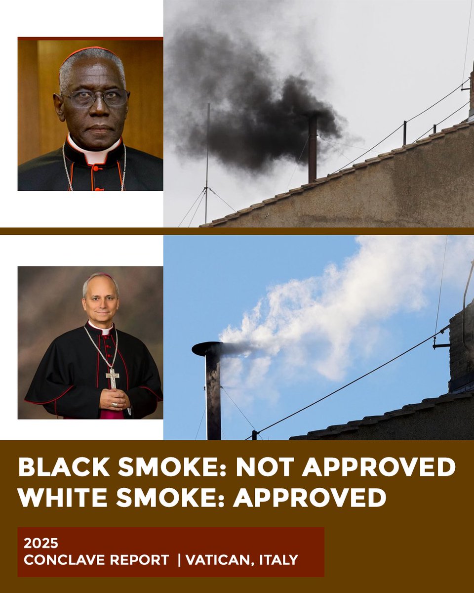 Church_Gist's tweet photo. The black smoke means rejected.

The white smoke means accepted.

🤷🤷 What do you think? https://t.co/WGAEnsLiGA