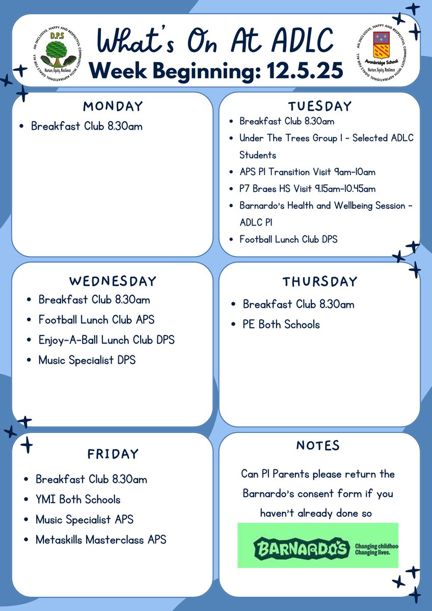 Mrs Parker 📚 (@mrsparkerspage) on Twitter photo Looking forward to starting our Bernardo’s sessions next week for all P1 pupils <a href="/BarnardosScot/">Barnardo's Scotland</a> #ExploreMoreAtADLC <a href="/MrsLElliottPT1/">MrsLElliottPT</a> <a href="/MrsMulvay/">Mrs Mulvay</a> <a href="/MrPDrumbowie/">Mr Paterson</a> <a href="/aps_miss/">MissStewartAPS</a> Looking forward to starting our Bernardo’s sessions next week for all P1 pupils <a href="/BarnardosScot/">Barnardo's Scotland</a> #ExploreMoreAtADLC <a href="/MrsLElliottPT1/">MrsLElliottPT</a> <a href="/MrsMulvay/">Mrs Mulvay</a> <a href="/MrPDrumbowie/">Mr Paterson</a> <a href="/aps_miss/">MissStewartAPS</a>