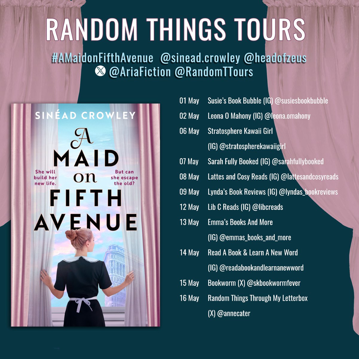 Laughter and Thunderstorms (skbookwormfever) (@skbookwormfever) on Twitter photo My review on #AMaidOnFifthAvenue by <a href="/SineadCrowley/">Sinéad Crowley</a>
Many thanks to <a href="/RandomTTours/">Random Things Tours 🇺🇦</a> and <a href="/AriaFiction/">Aria Fiction</a> for the #blog tour.
Full review is live on my blog page:
laugherandthunderstorms.blogspot.com/?m=1
#bookblogger #bookreview My review on #AMaidOnFifthAvenue by <a href="/SineadCrowley/">Sinéad Crowley</a>
Many thanks to <a href="/RandomTTours/">Random Things Tours 🇺🇦</a> and <a href="/AriaFiction/">Aria Fiction</a> for the #blog tour.
Full review is live on my blog page:
laugherandthunderstorms.blogspot.com/?m=1
#bookblogger #bookreview