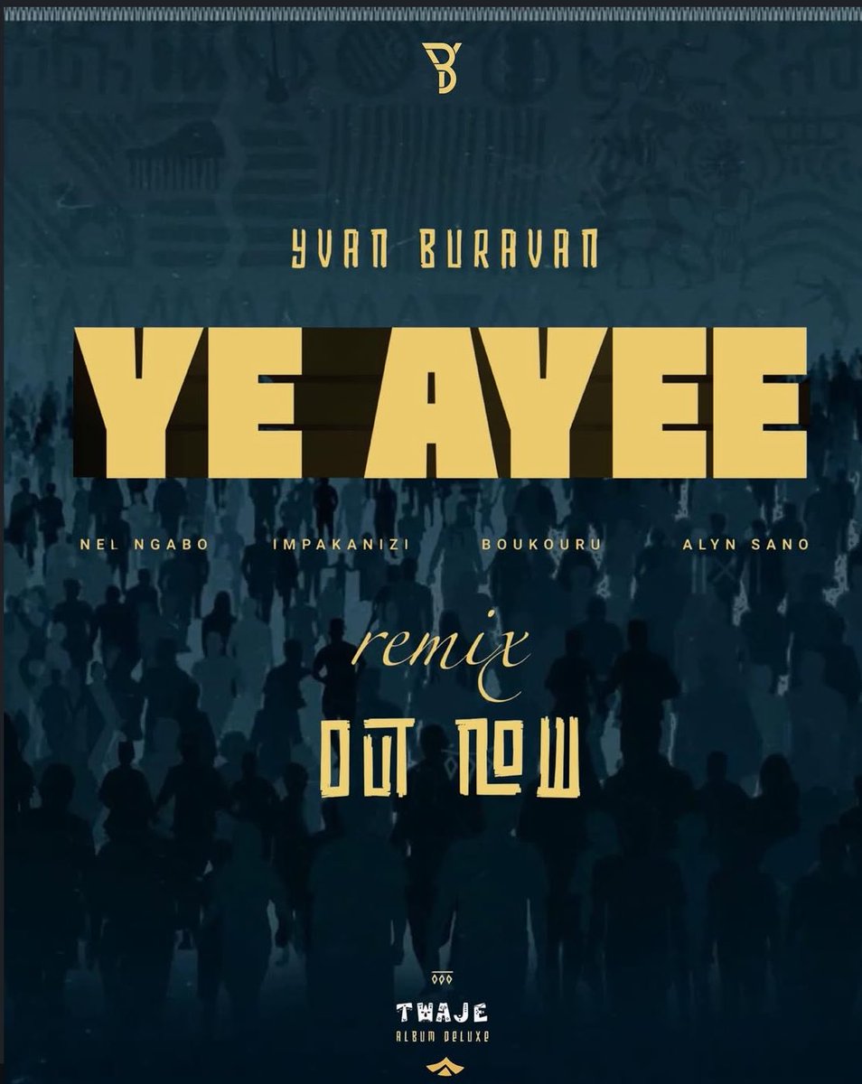 ICYMI: YE AYEE remix is out 🔥bringing together our amazing artists <a href="/nelngabo_/">Nel Ngabo</a> <a href="/impakanizi/">Impakanizi</a> <a href="/alynsano/">Alyn Sano</a> <a href="/christianebukur/">Boukuru_</a> who, thru their true talent celebrate YB’s craft &amp; remind us the power that lies in collaboration 🙌🏾
youtube.com/watch?v=PX3sds…