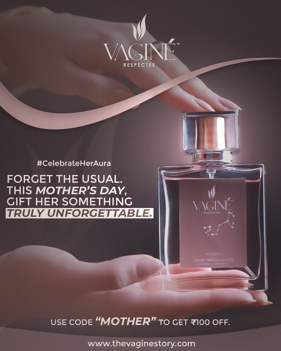 theVaginestory's tweet photo. Celebrate her elegance with a fragrance as timeless as her love.
Luxurious. Memorable. Made for Her.
Use code *MOTHER* to get ₹100 OFF – because she deserves the best.
Order now &amp; make her day unforgettable!! https://t.co/qytpIeutFN
#MothersDay #CelebrateHerAura #thevaginéstory https://t.co/bFrYUv4yca