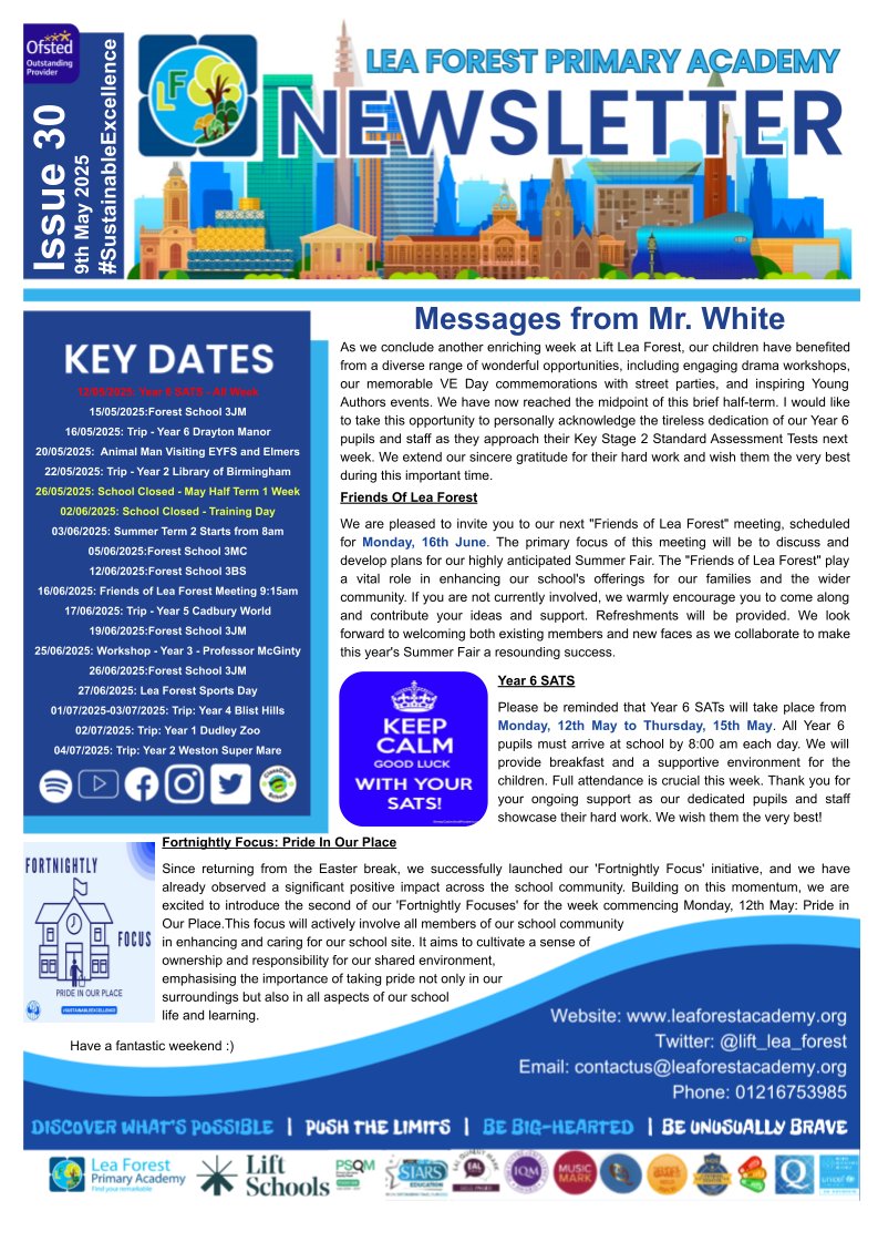 Our latest Lea Forest newsletter is available to download from the school website: Click the link below for your copy.

drive.google.com/file/d/1CzDjKe…

You can also sign up to our mailing list to receive a copy via email.

sites.google.com/aetinet.org/le…