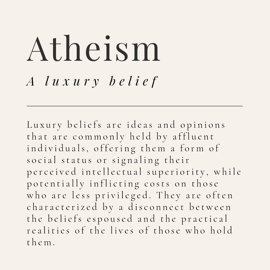 MoreLightTruth's tweet photo. From a purely pragmatic standpoint...

By virtually every meaningful measure of human flourishing, atheism is worse for you than faith. 

Atheism is a luxury belief that only works if you are already privileged. 

https://t.co/GpQjlvdnjE

#lightandtruthletter https://t.co/6L6vByrsFI