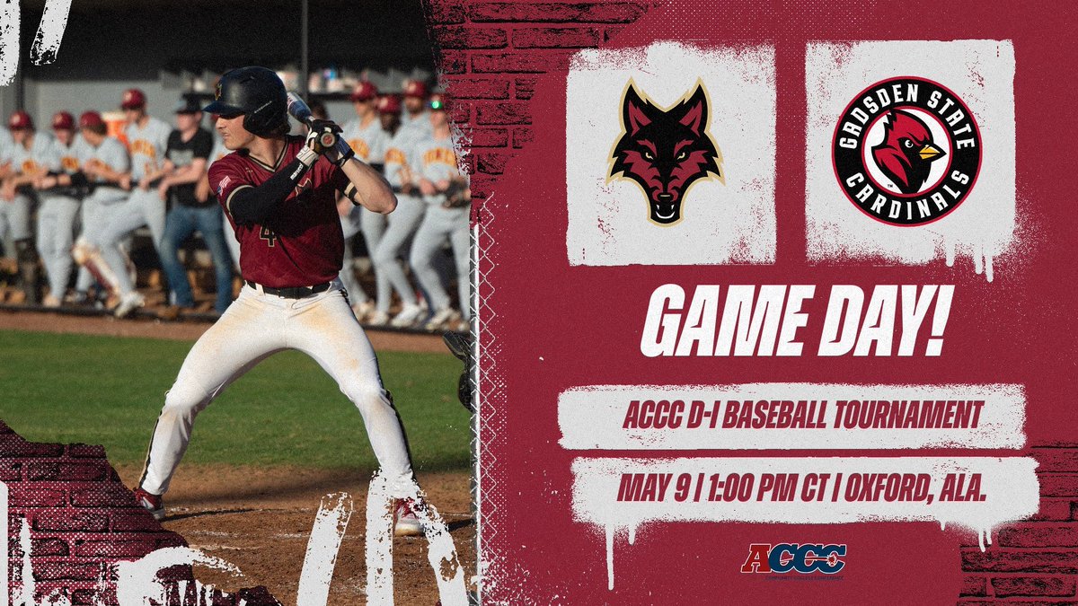 Coastal Alabama South Athletics (@coastalal_south) on Twitter photo BSB ⚾️ | Coyotes look to keep momentum rolling after a big win yesterday to begin tournament play!
🆚: Gadsden State
📍: Choccolocco Park | Oxford, Ala.
⌚️: 1:00 PM CT
🖥️: <a href="/JockJive/">JockJive Sports</a> Sports YouTube
#GoYotes | <a href="/CoyoteSouthBSB/">CA South Coyote Baseball</a> BSB ⚾️ | Coyotes look to keep momentum rolling after a big win yesterday to begin tournament play!
🆚: Gadsden State
📍: Choccolocco Park | Oxford, Ala.
⌚️: 1:00 PM CT
🖥️: <a href="/JockJive/">JockJive Sports</a> Sports YouTube
#GoYotes | <a href="/CoyoteSouthBSB/">CA South Coyote Baseball</a>