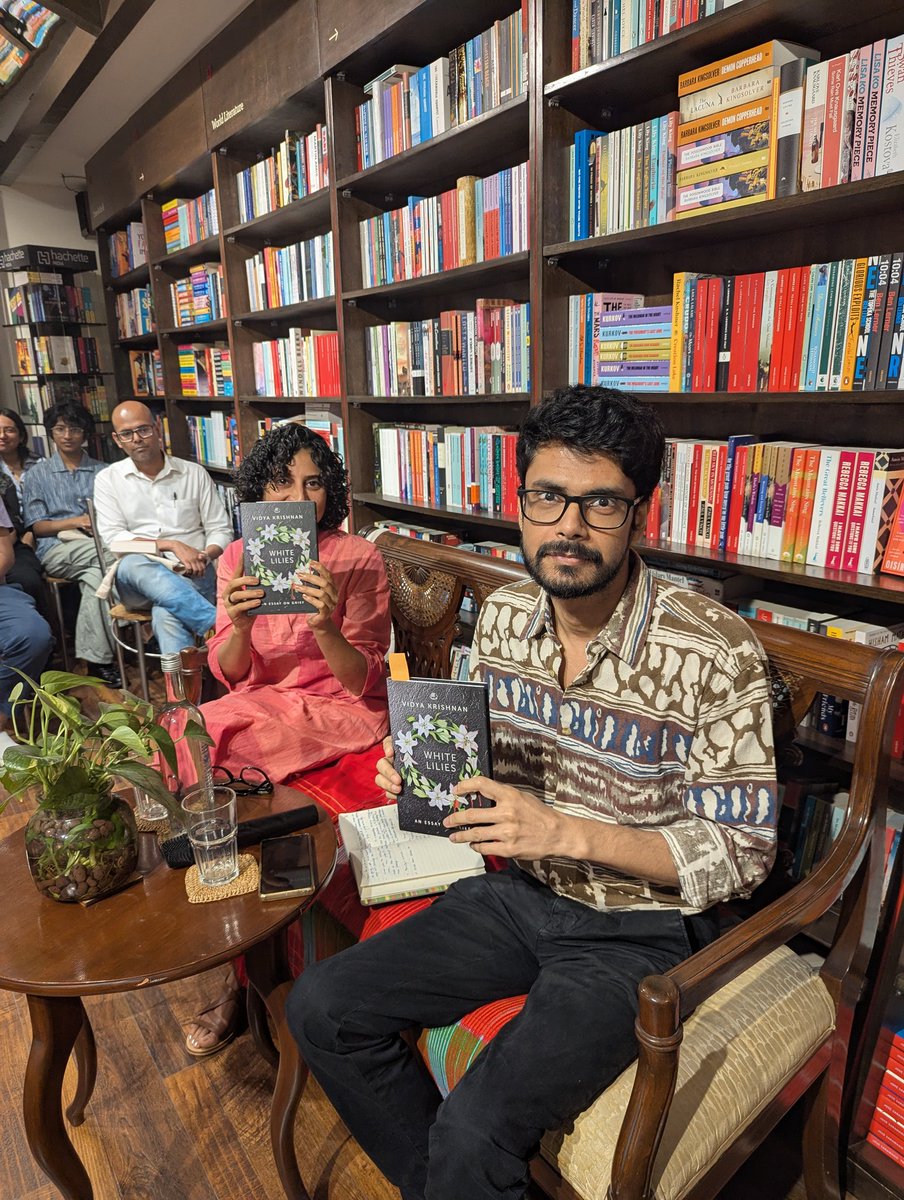 WestlandBooks's tweet image. Discussing Delhi as a City of Grief and Rage at the launch of White Lilies with @VidyaKrishnan #shaunaksen at the @BookshopInc .