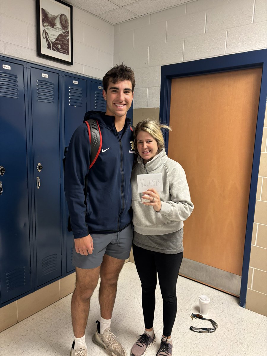 Alexandria Hayes (@sra_hayes) on Twitter photo Thank you Connor for the note & baseball! Something awesome about Connor is that ever since he’s been a freshman, I notice he always takes the time to say hello to his teachers in the hallway. Seems small, but not really. Lucky to have had you on MY roster! 🏈⚾️ <a href="/Lemont_Baseball/">Lemont Baseball</a> Thank you Connor for the note & baseball! Something awesome about Connor is that ever since he’s been a freshman, I notice he always takes the time to say hello to his teachers in the hallway. Seems small, but not really. Lucky to have had you on MY roster! 🏈⚾️ <a href="/Lemont_Baseball/">Lemont Baseball</a>